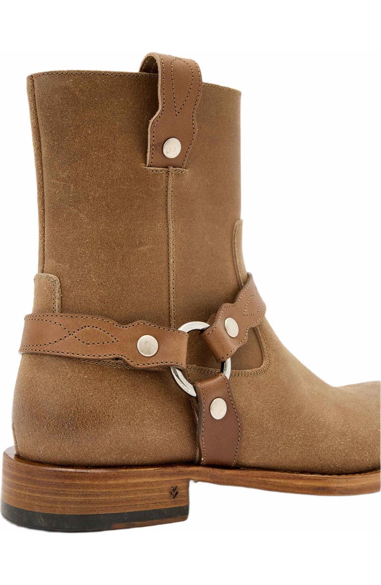 John Varvatos Broome Harness Boot, Alternate, color, Wood Brown