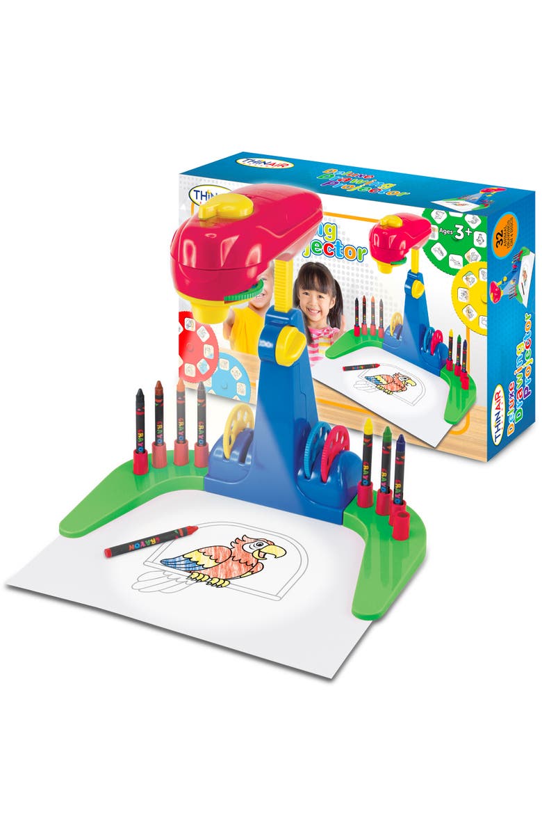 Playful Minds Deluxe Drawing Projector 14 Piece Coloring and Tracing Art Kit, Main, color, Multicolored