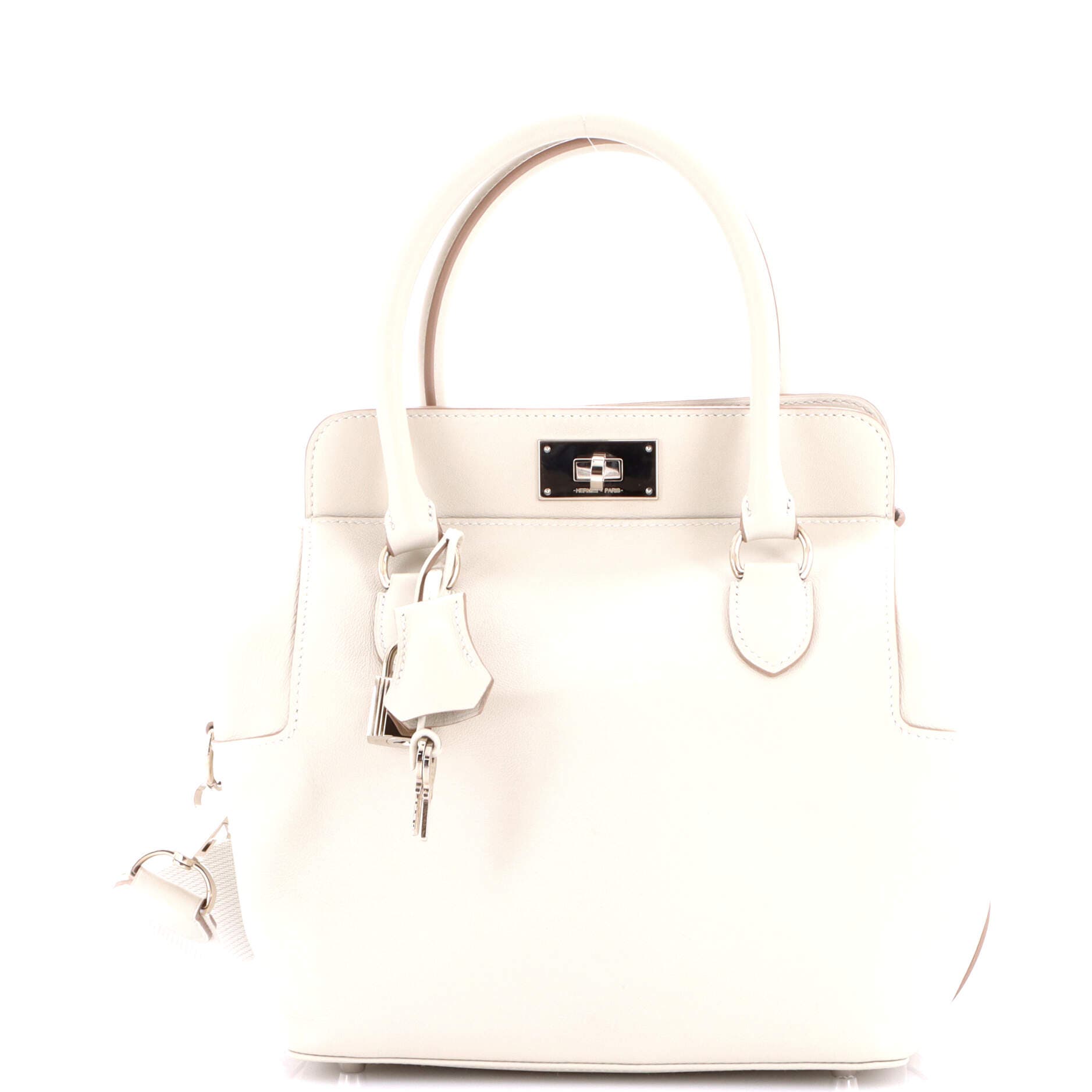 Pre-Owned Hermes Toolbox Bag Swift 20, Main, color, Craie