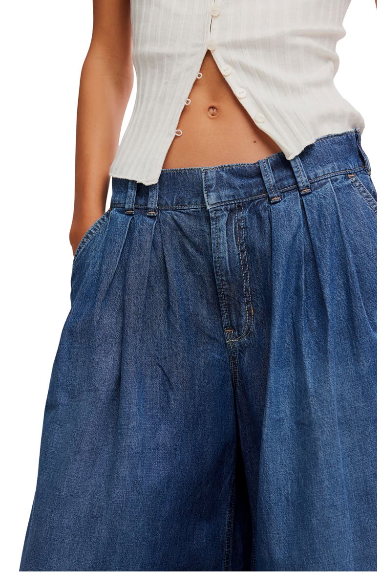 Scout Mid Waist Wide Leg Jeans, Alternate, color, DEEP INDIGO