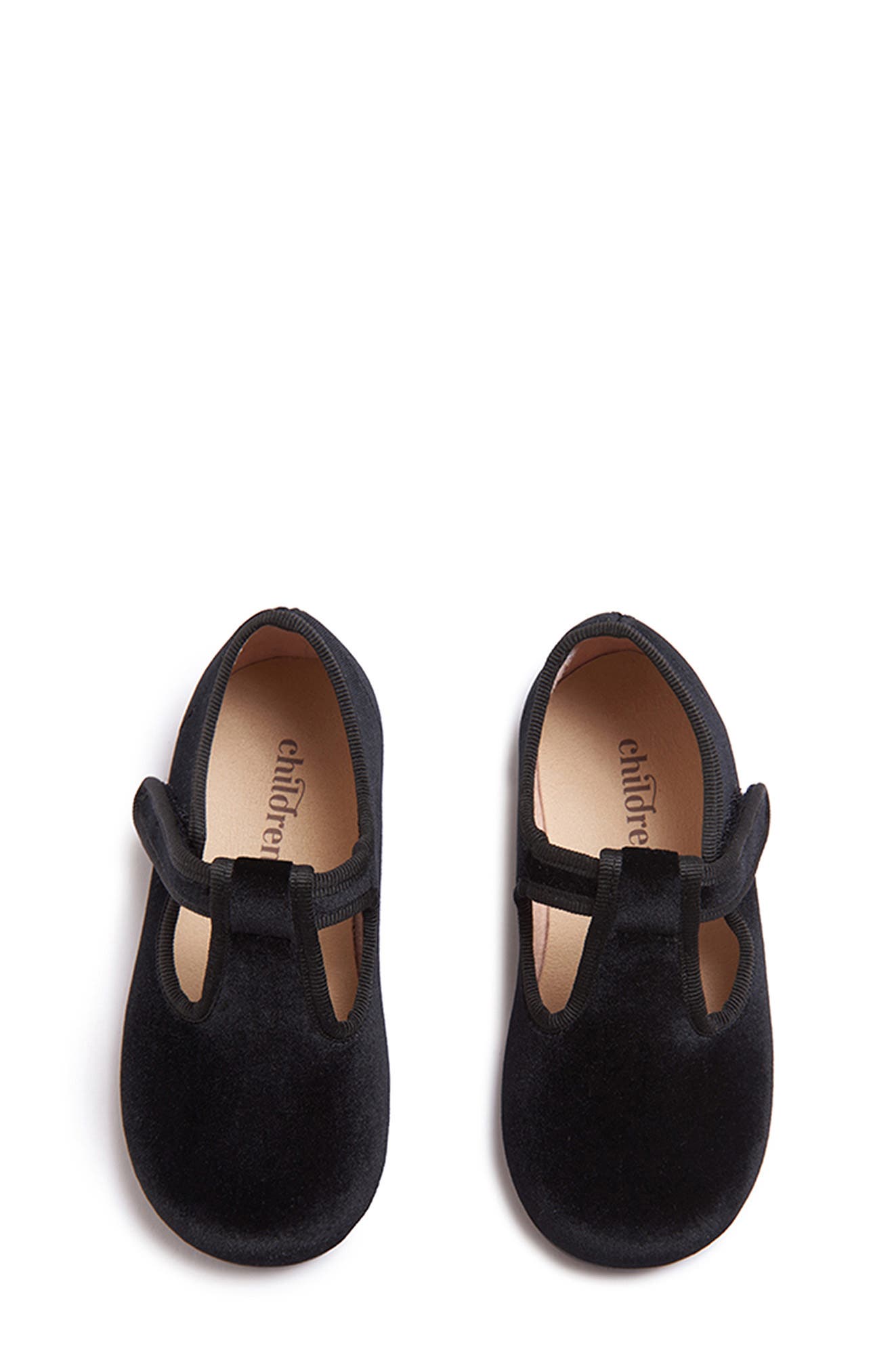 CHILDRENCHIC Kids' Velvet T-Strap Shoe, Alternate, color, 