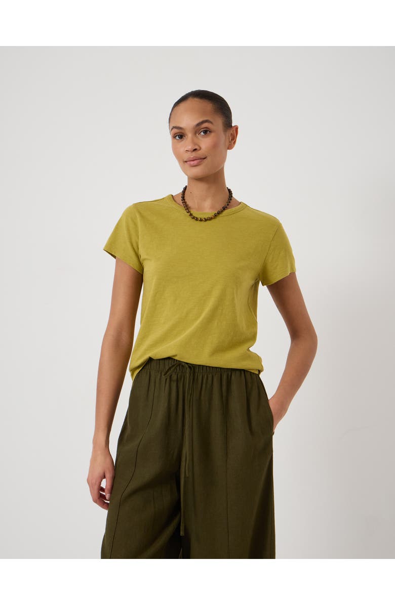 Hush Slim Fit Slub Cotton Crew T-Shirt, Main, color, Olive Green