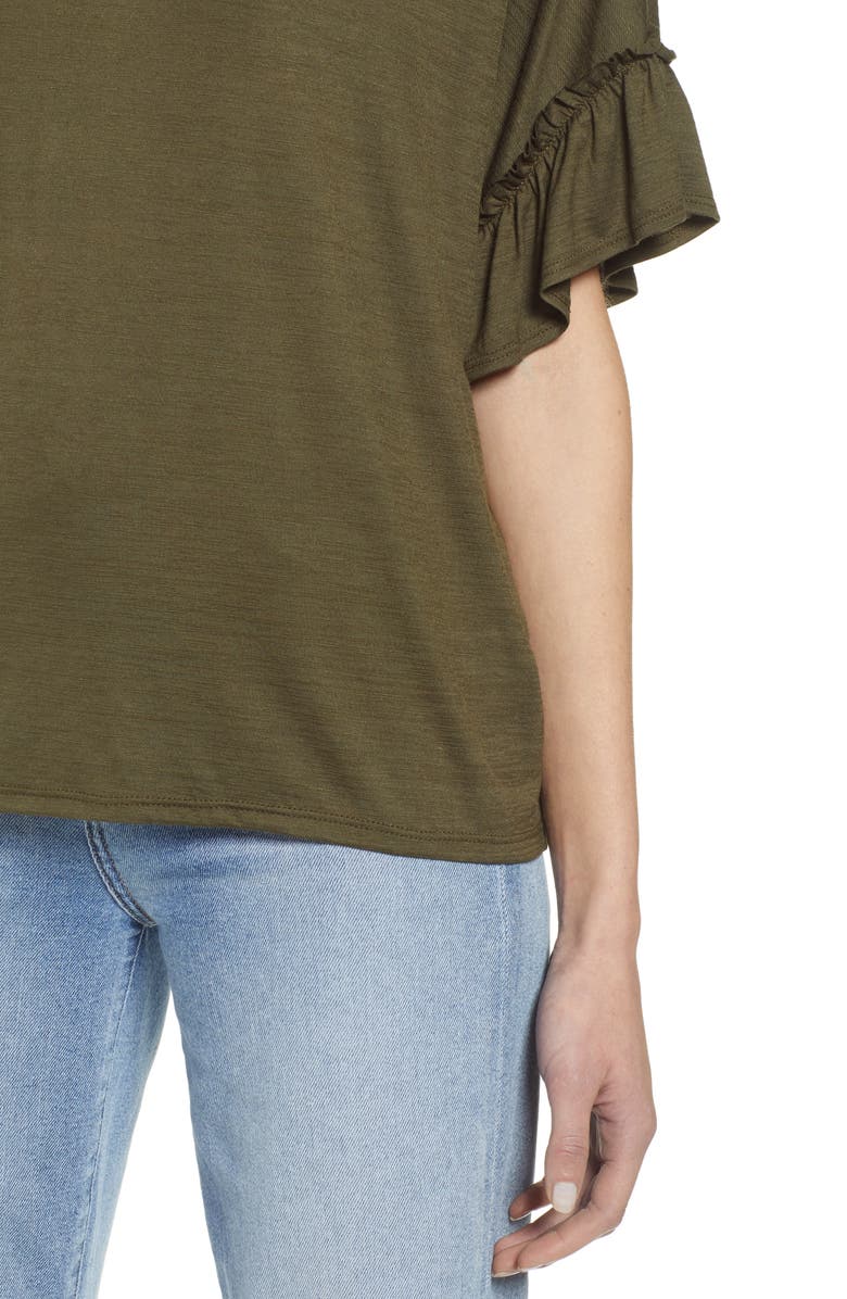 Halogen<sup>®</sup> Ruffle Sleeve Top, Alternate, color,