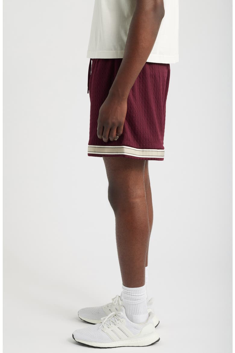Warp Knit Shorts, Alternate, color, MAROON