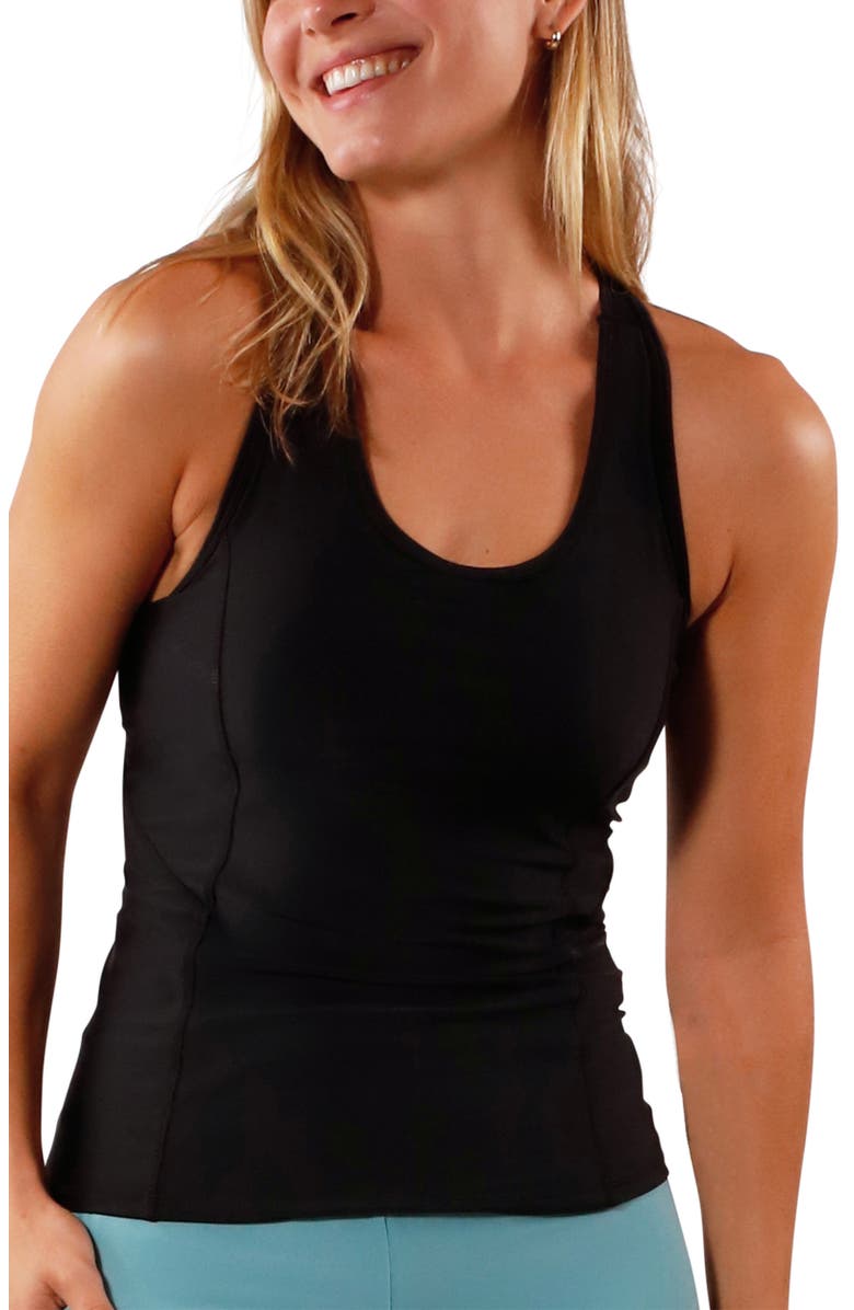 UV Skinz Racerback Swim Tank, Main, color, Black