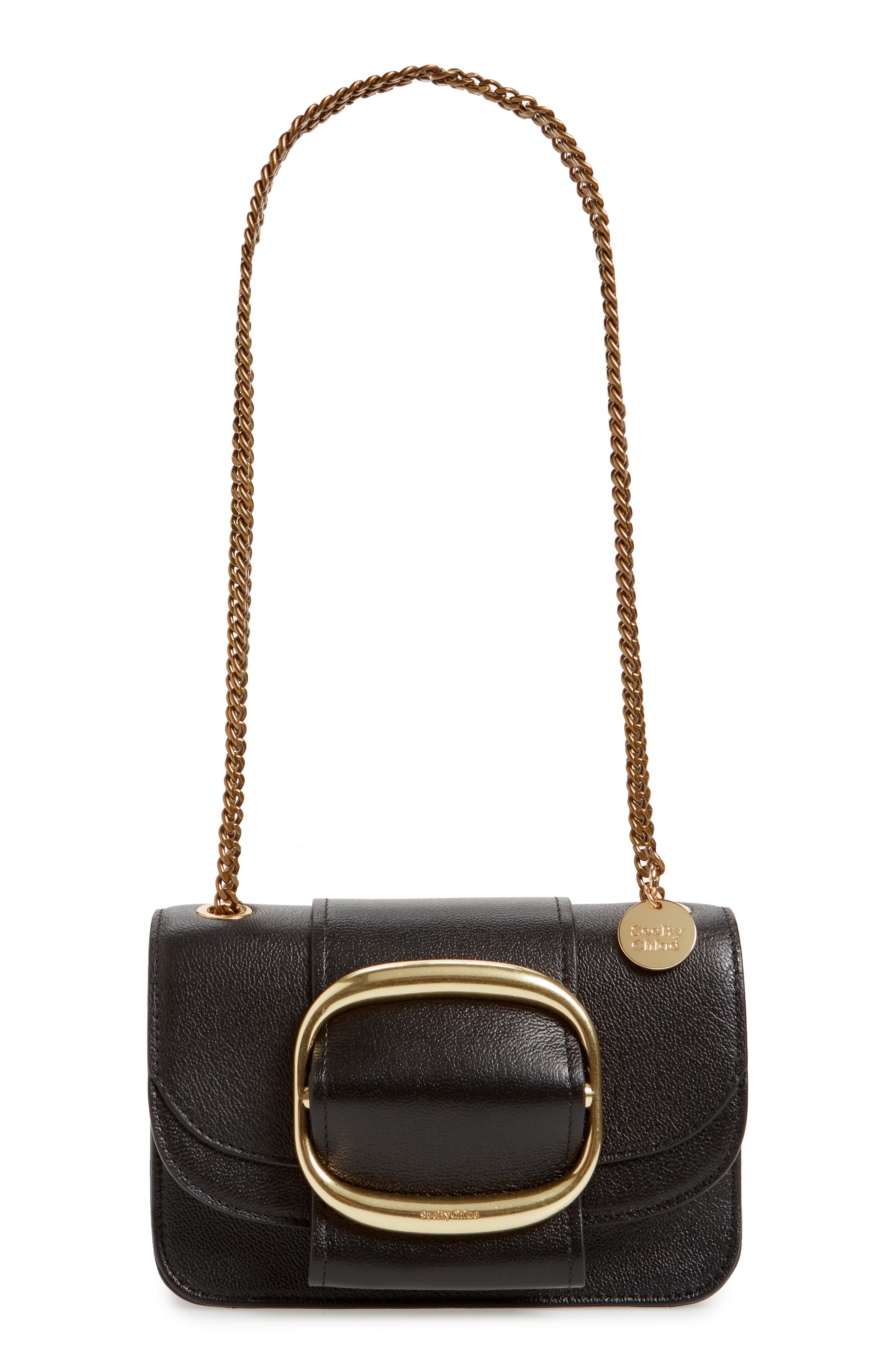 See by Chloé Hopper Leather Shoulder Bag, Main, color, 