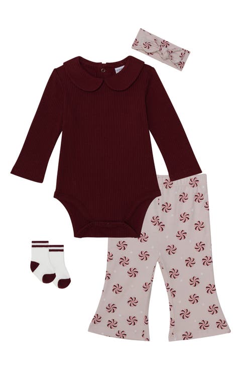 Bodysuit, Flare Pants, Socks & Headband Set (Baby)
