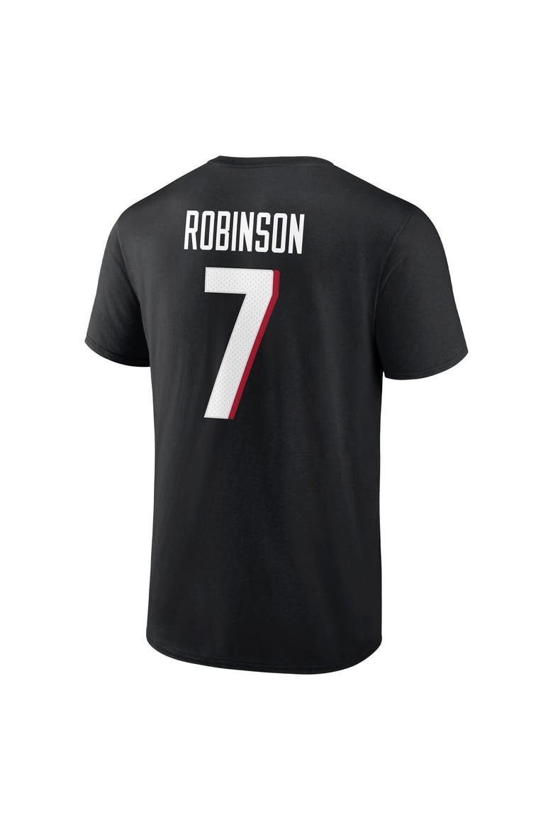 Men's Fanatics Branded Bijan Robinson Black Atlanta Falcons Icon Name & Number T-Shirt, Alternate, color, Black