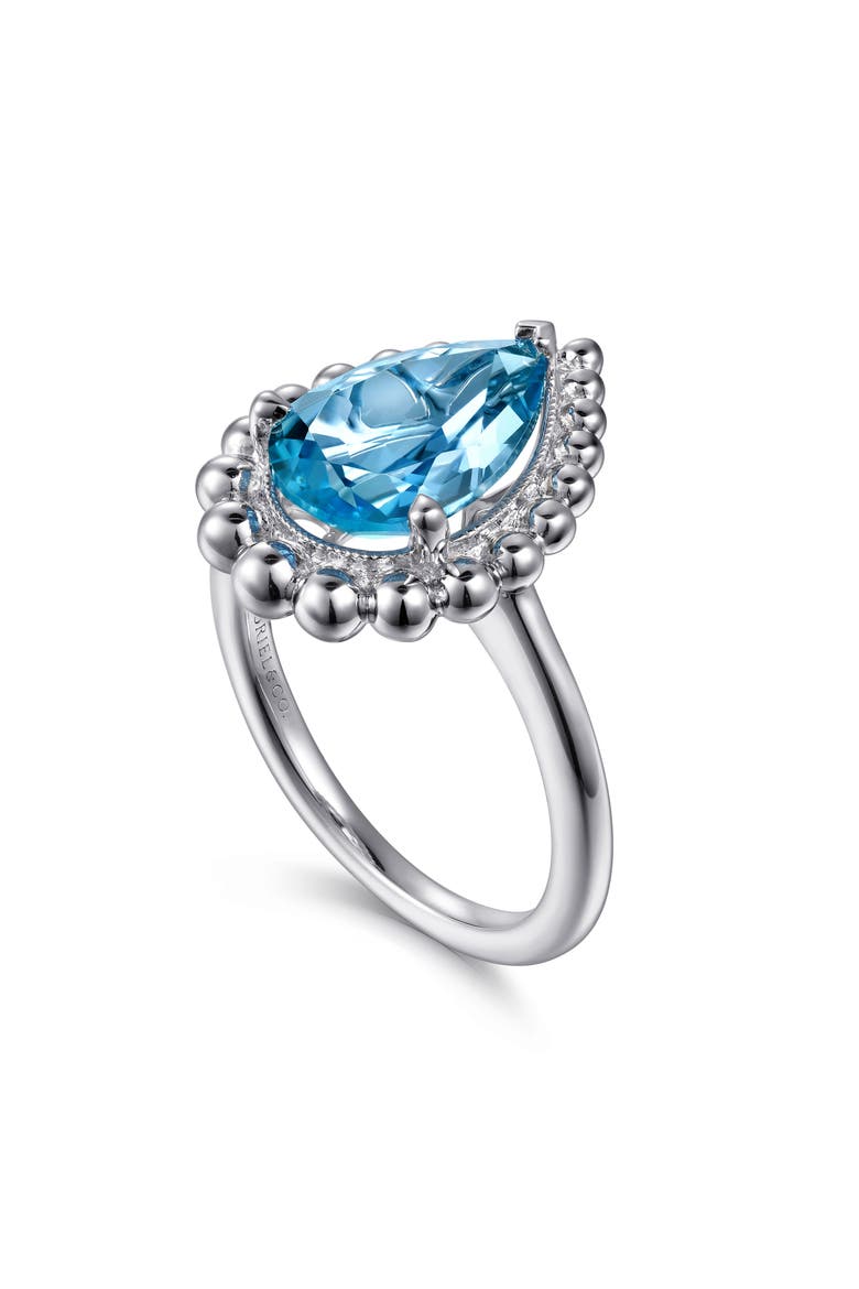 Bujukan Sterling Silver Swiss Blue Topaz Ring, Main, color, STERLING SILVER