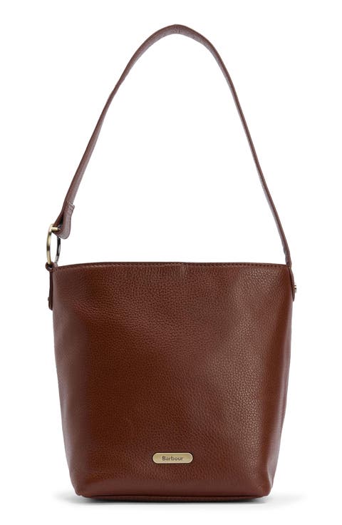 Cedar Leather Bucket Tote