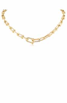 Interlocking Link Crystal Necklace