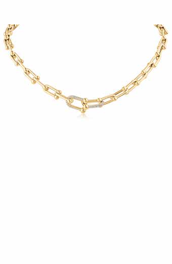 Interlocking Link Crystal Necklace