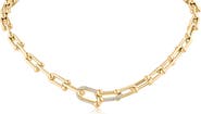 JARDIN Interlocking Link Crystal Necklace