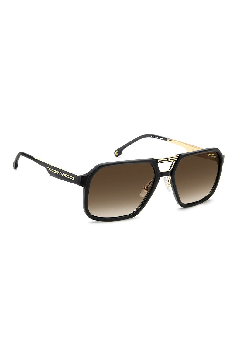 Victory 59mm Gradient Square Sunglasses, Alternate, color, BLACK/ GOLD/ BROWN/ GREEN