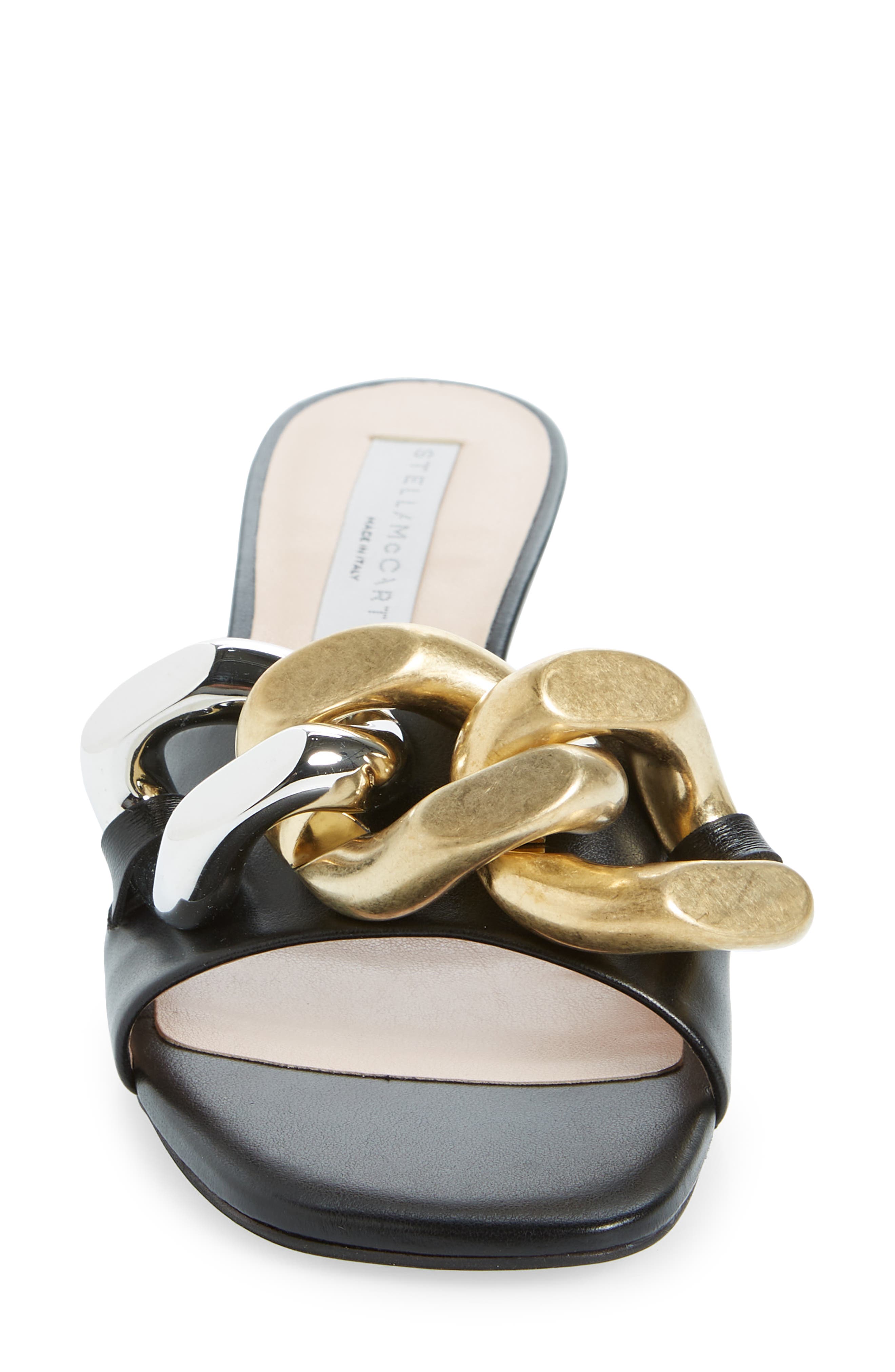 Stella McCartney Falabella Kitten Heel Sandal, Alternate, color, 