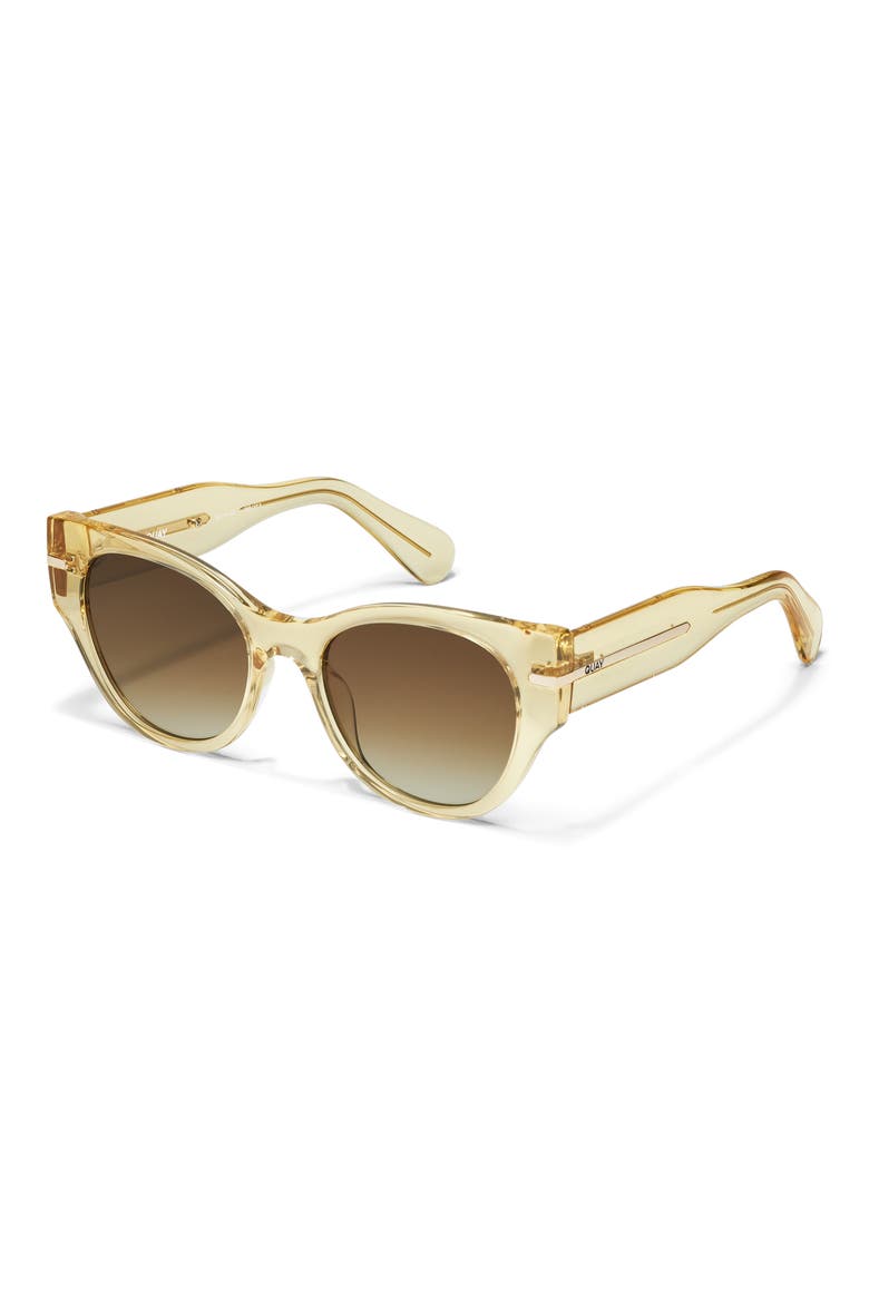 Chit Chat 53mm Cat Eye Sunglasses, Alternate, color, DAFFODIL/ BROWN