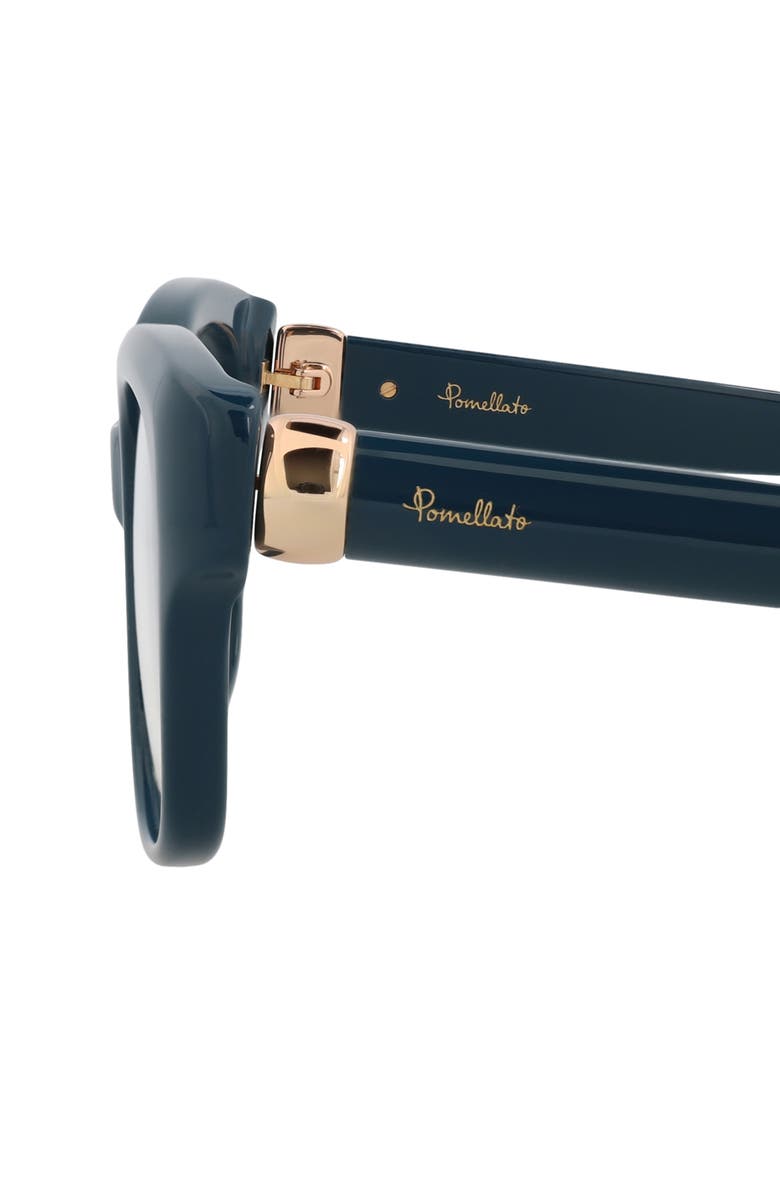 Pomellato Novelty 52mm Square Optical Glasses, Alternate, color, Blue Blue Transparent