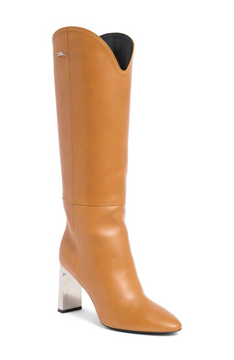 Metallic Heel Western Boot (Women)