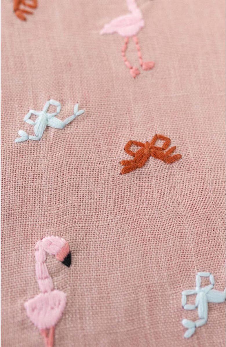 Bond & Grace Bowing Flamingos Holiday Stocking, Alternate, color, Pink