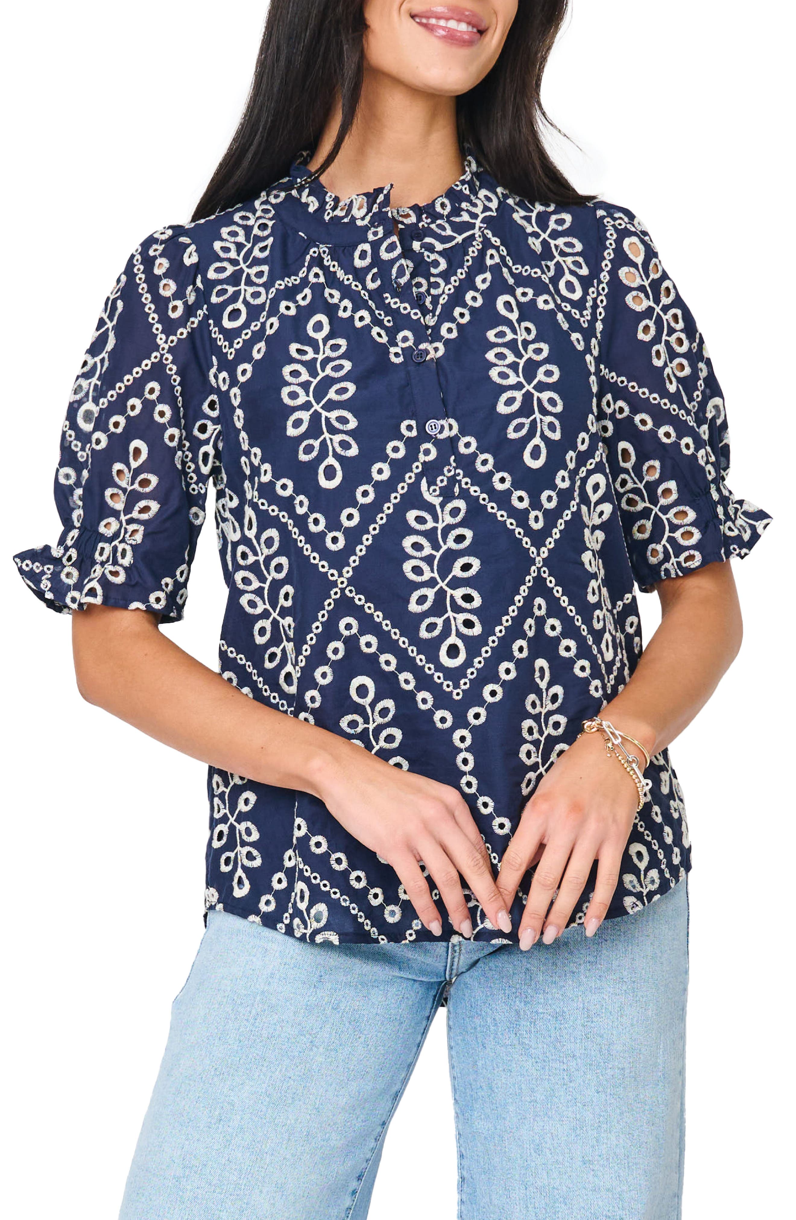 Dianthus Puff Sleeve Cotton Top