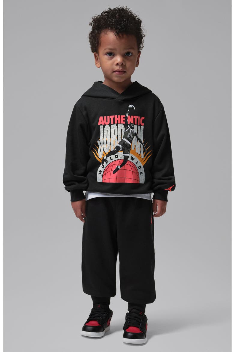 Kids' MJ Hoodie & Joggers Set, Alternate, color, OFF NOIR
