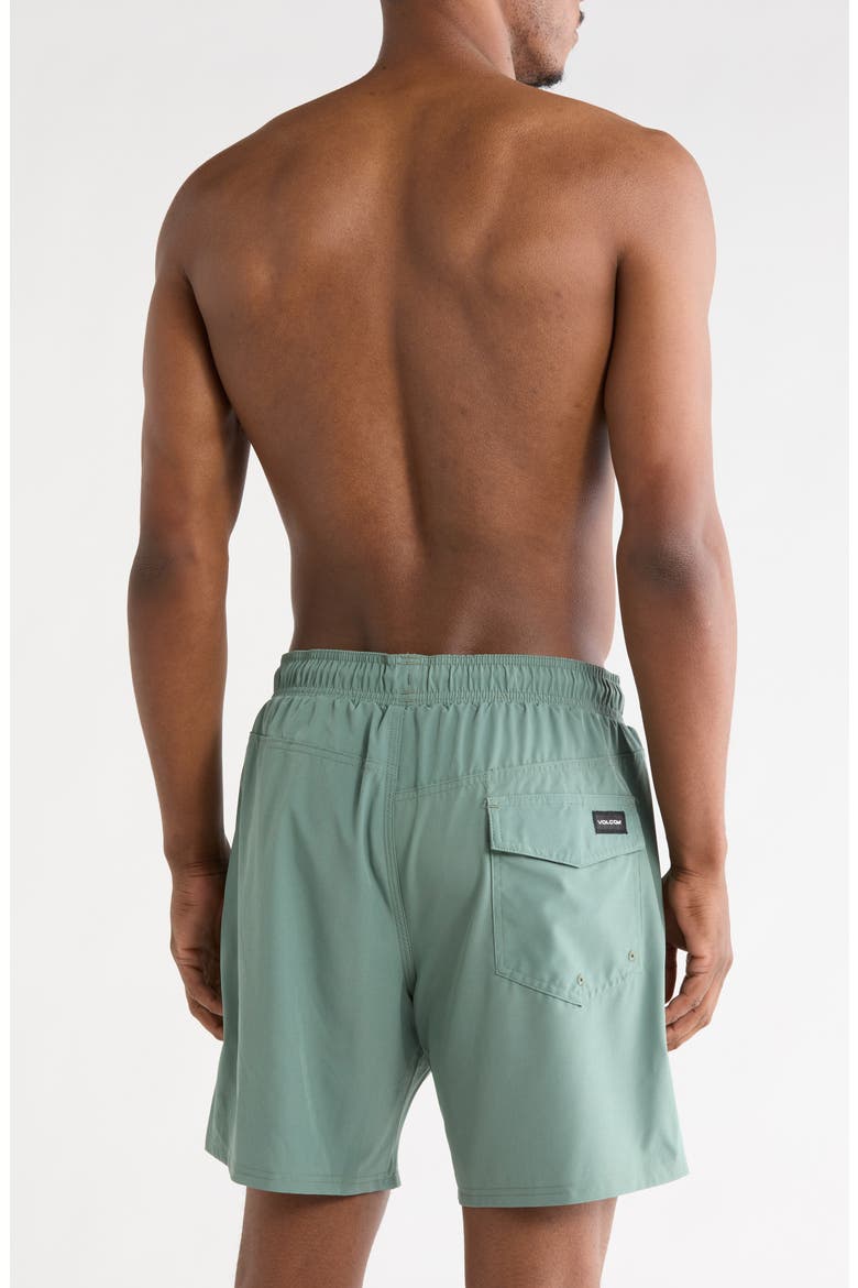 Manic Swim Trunks, Alternate, color, LIGHT OLIVE