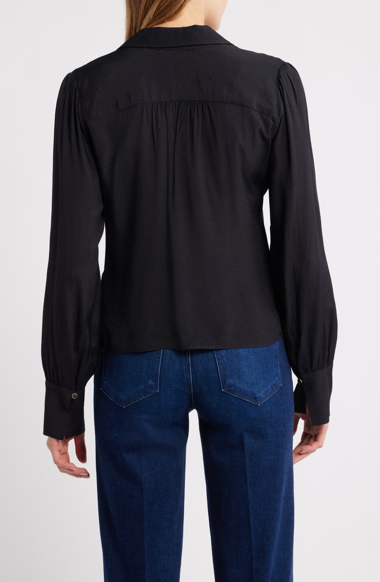 PAIGE Camu Jacquard Button-Up Shirt, Alternate, color, Black
