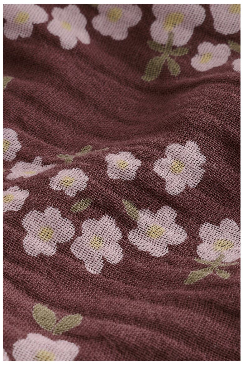 Kids' Floral Cotton Dress, Alternate, color, BROWN