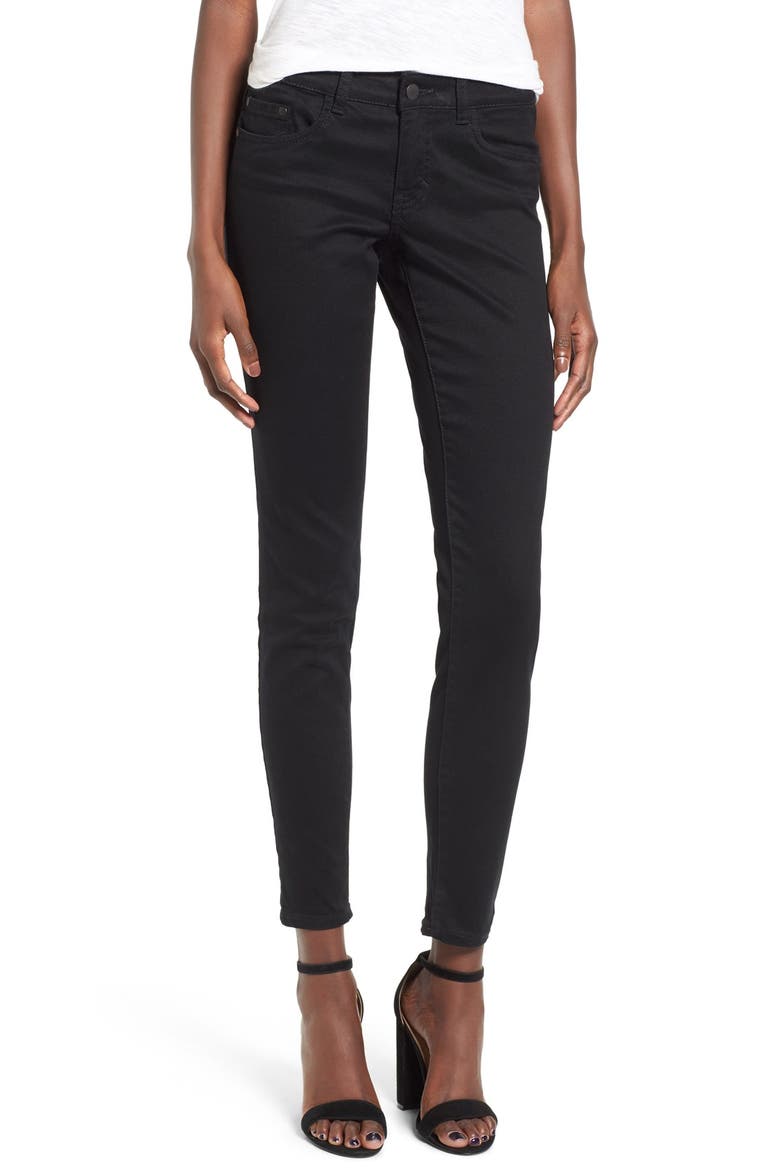 Ankle Skinny Jeans, Main, color, BLACK