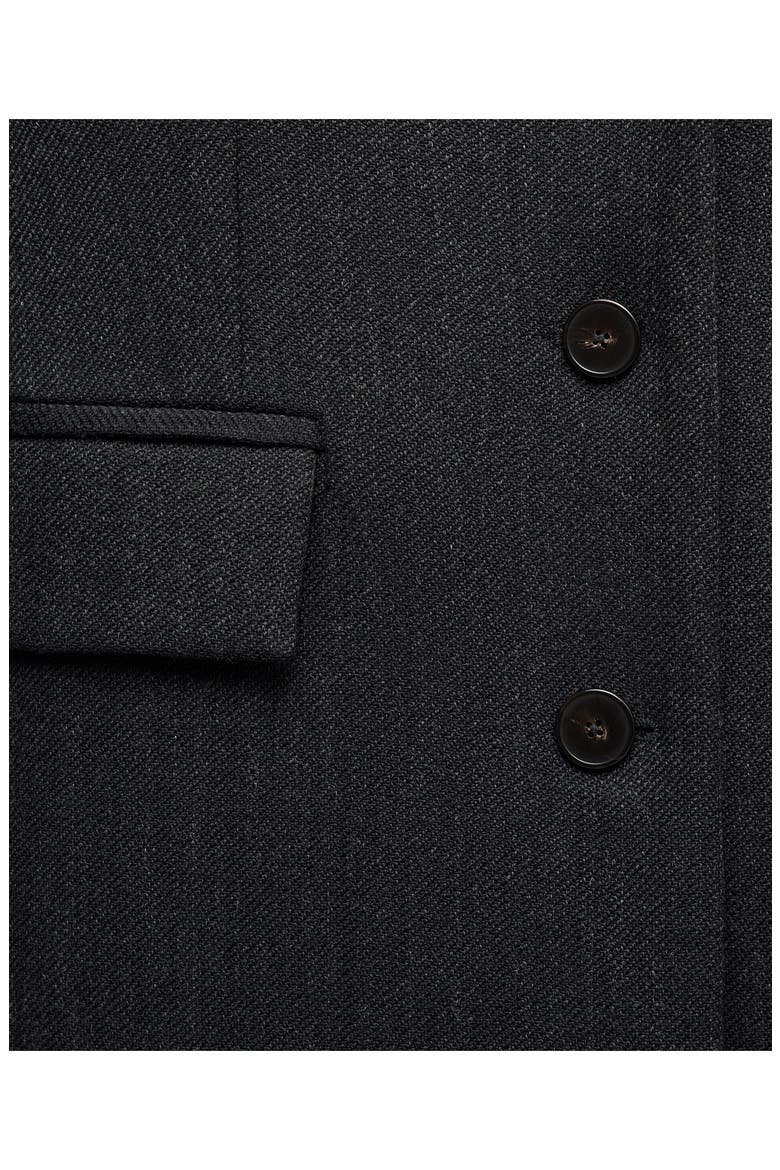 Tailored Wool Blend Coat, Alternate, color, GREY