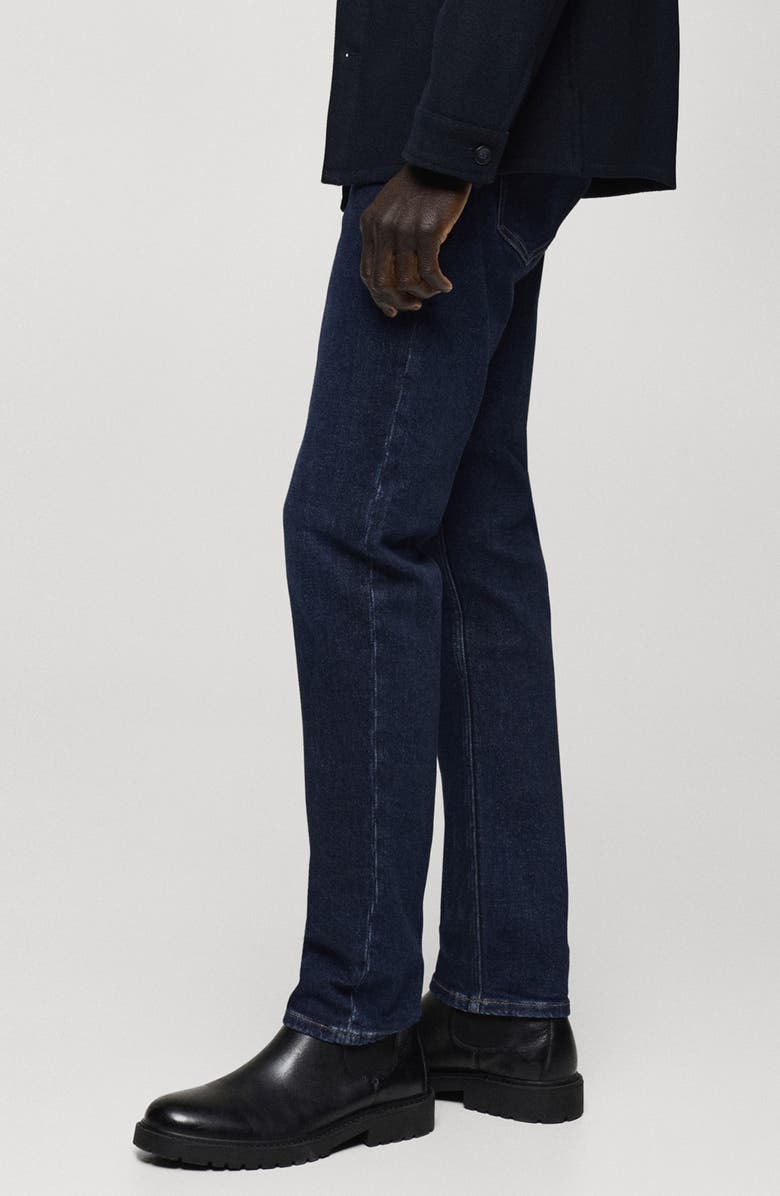 MANGO Jan Slim Tapered Leg Jeans, Alternate, color, Open Blue