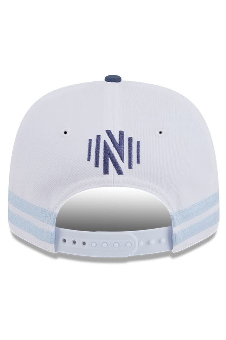 Men's New Era  White/Light Blue Nashville SC 2025 Third 9SEVENTY Stretch-Snap Hat, Alternate, color, White
