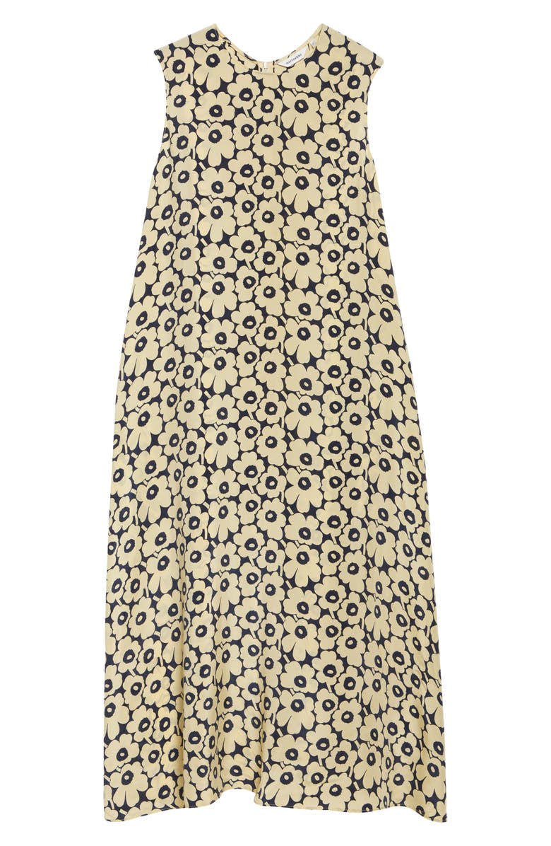 Marimekko Migot Unikko Floral A-Line Dress, Alternate, color, Off White