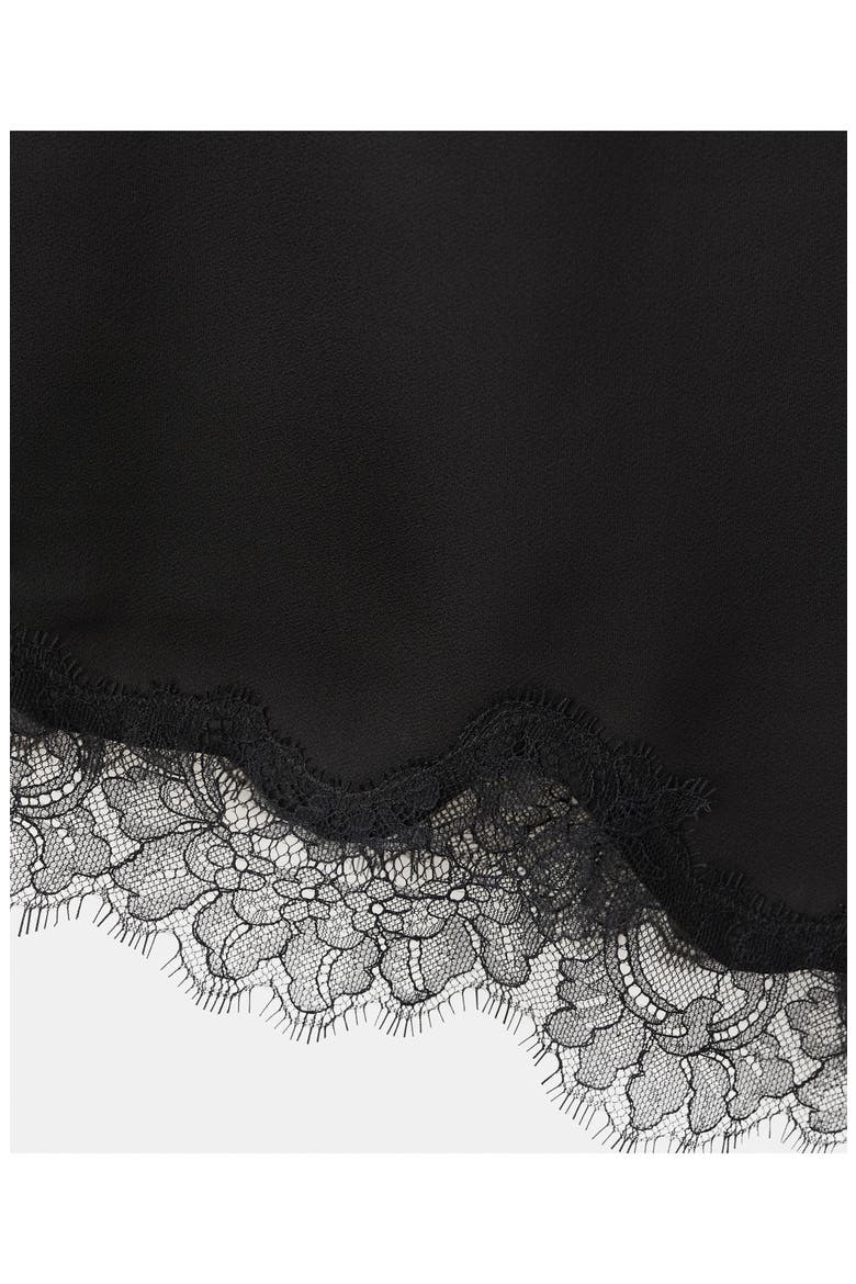 Asymmetrical Lace Lingerie Top, Alternate, color, BLACK