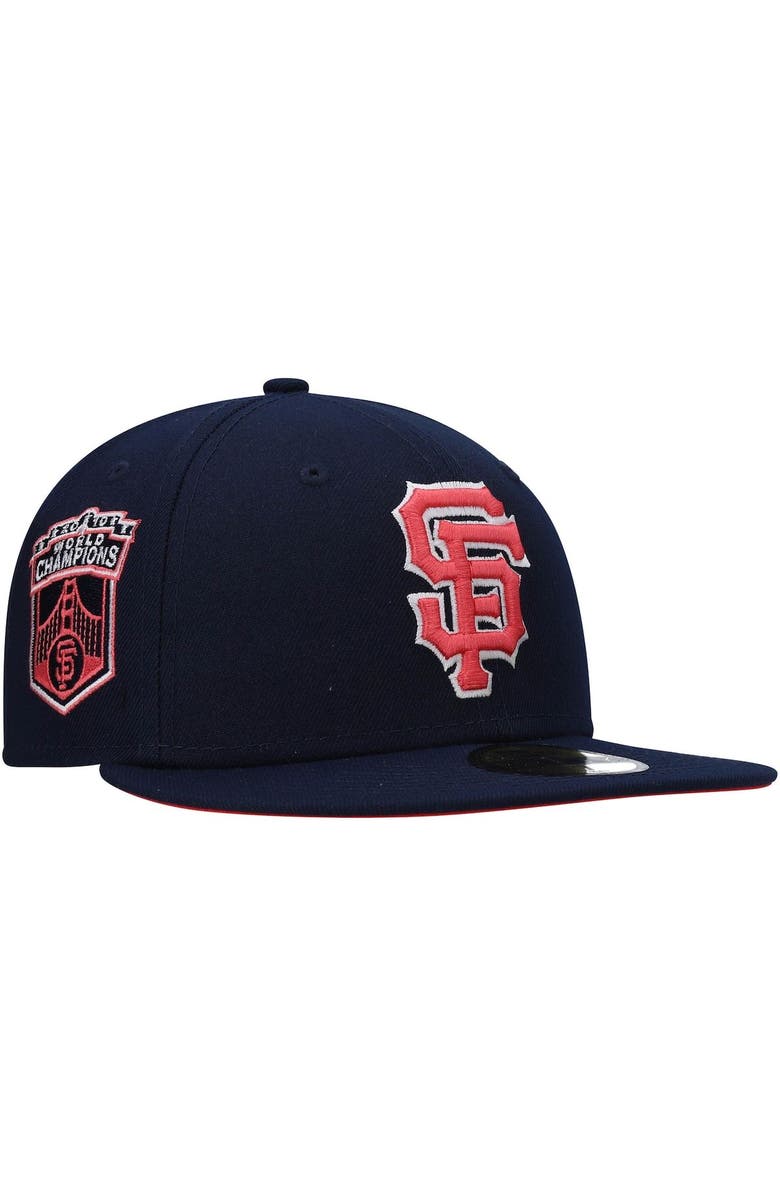 New Era Men's New Era Navy San Francisco Giants 2010 World Series Lava Undervisor 59FIFTY Fitted Hat, Main, color, 