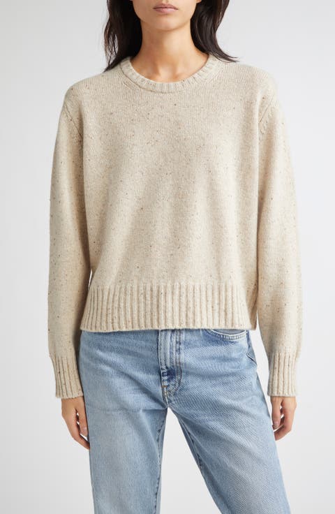 Relaxed Fit Cashmere Donegal Sweater