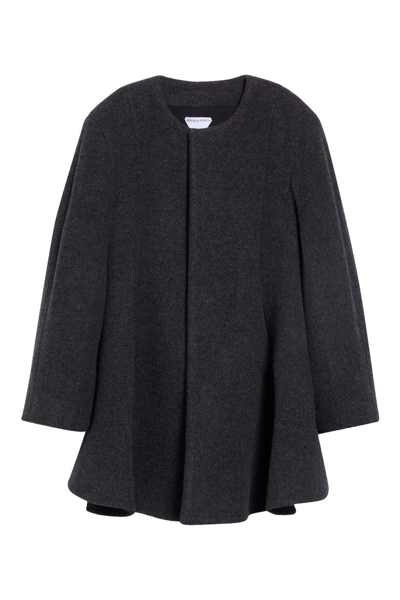 Padded Wool Blend Flannel Coat, Main, color, 1994 ARDOISE MELANGE