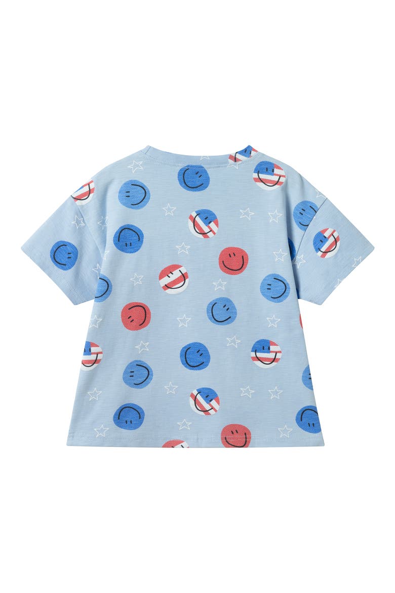 Kids' Graphic Cotton Blend T-Shirt, Alternate, color, LIGHT BLUE
