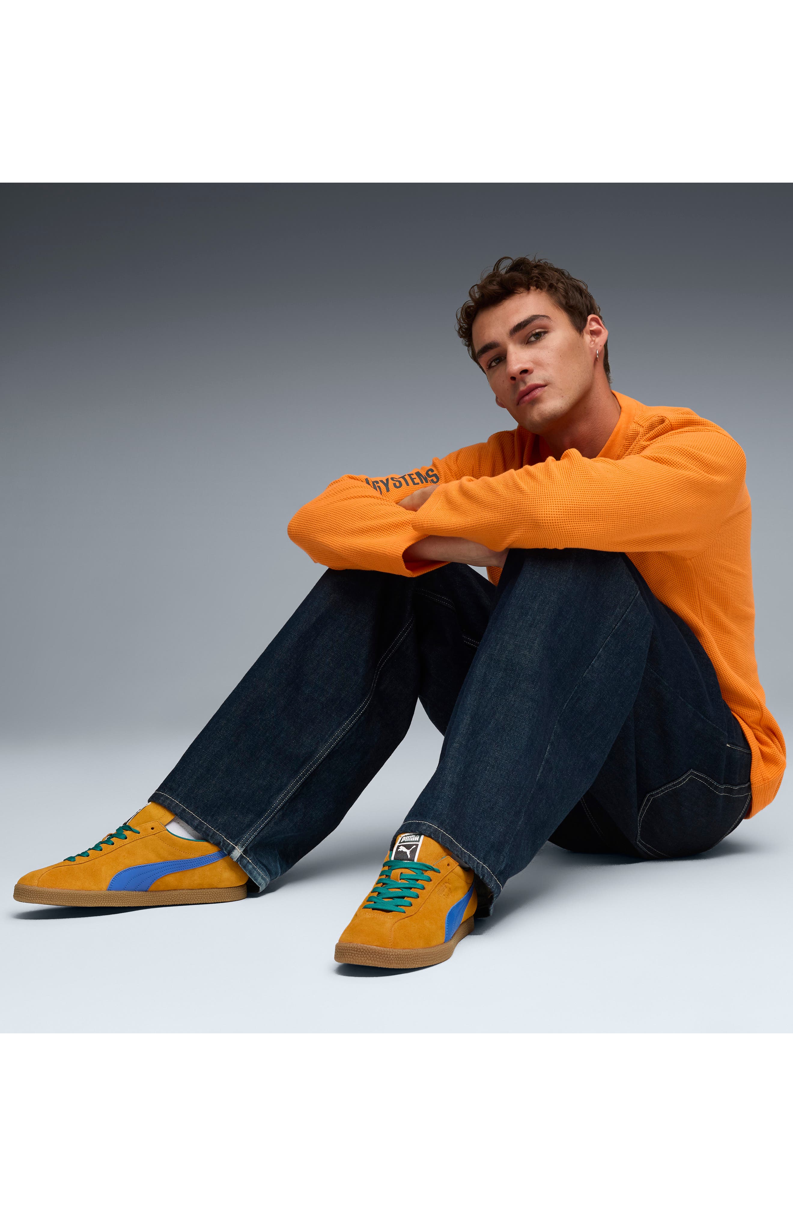 PUMA Brasil Sneaker, Alternate, color, Dark Poppy/ Mountain Blue