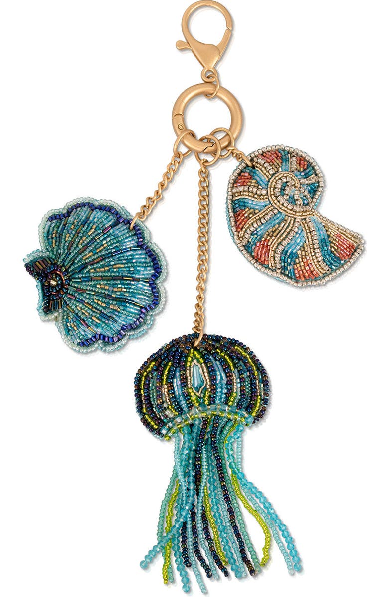 Mary Frances Accessories Shell Seeker Charm, Main, color, Blue