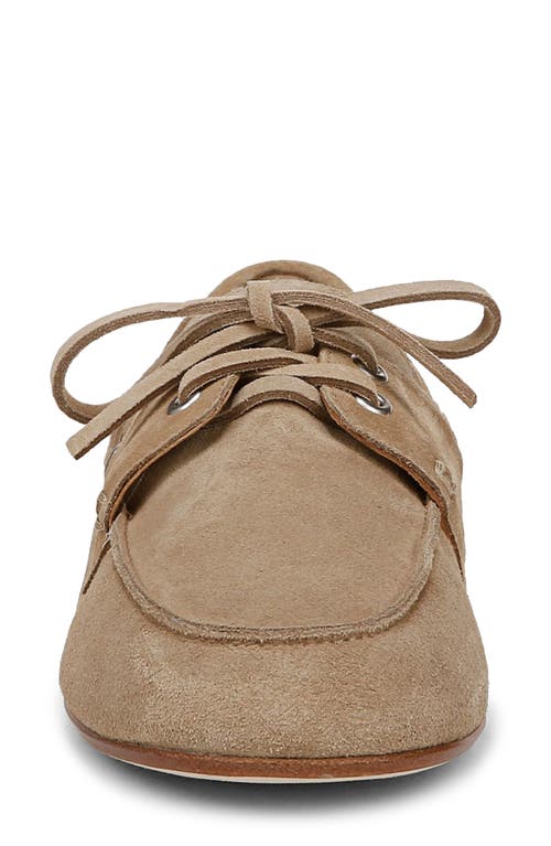 Vince Marin Suede Boat Loafers In Dune