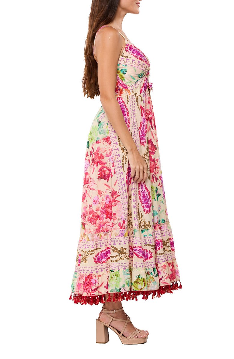 RANEES Floral Maxi Dress, Alternate, color, Beige