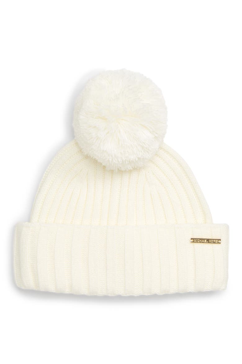 Pom Beanie, Main, color, CREAM/ GOLD
