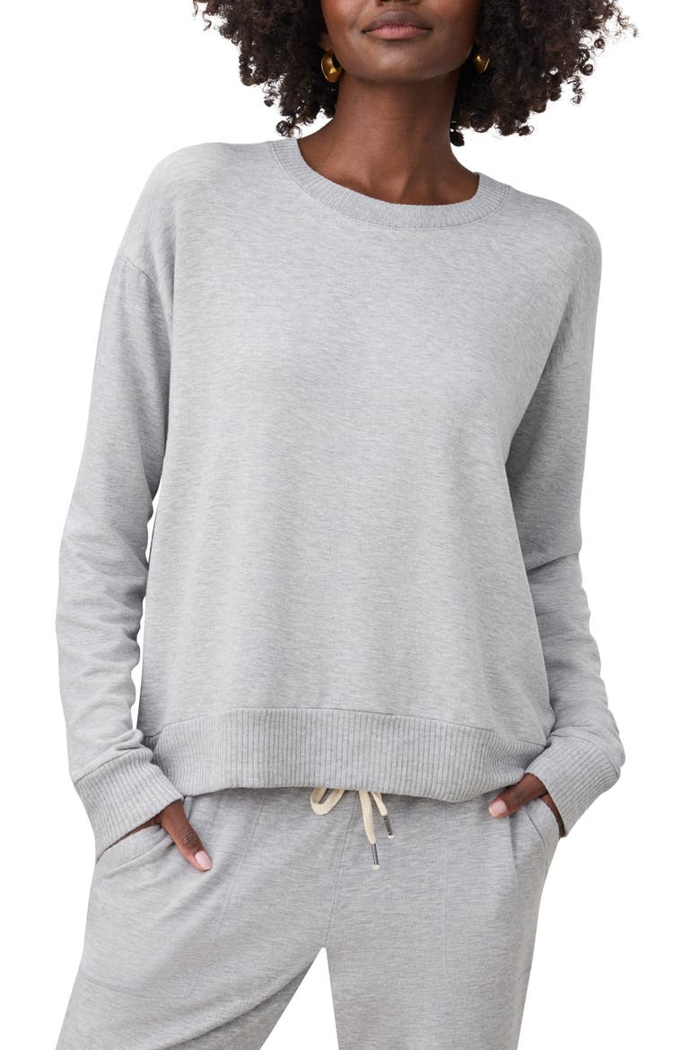 Crewneck Pullover, Main, color, HEATHER GREY