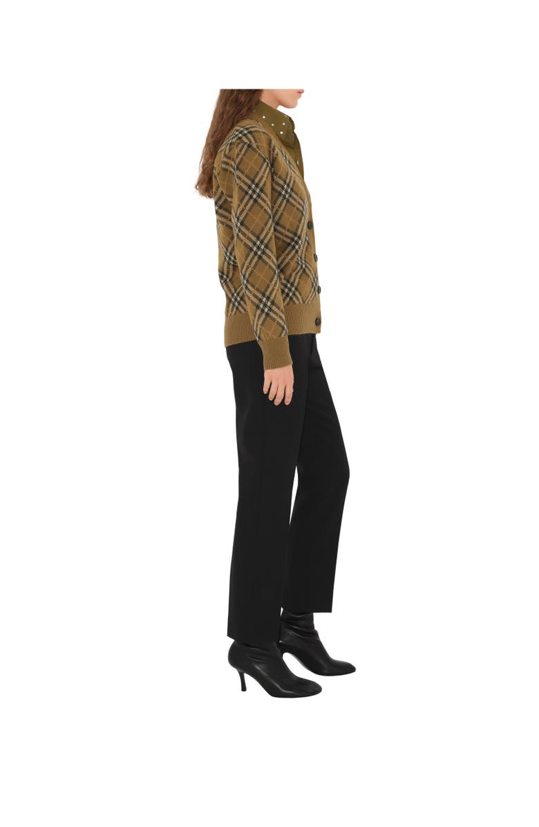 Burberry Check Wool Mohair Blend Cardigan, Alternate, color,