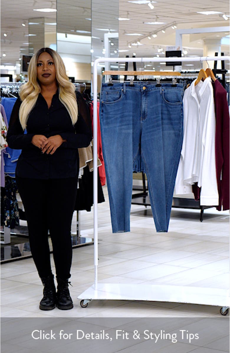 Rachael Fab Ab Raw Hem High Waist Crop Mom Jeans, sales video thumbnail