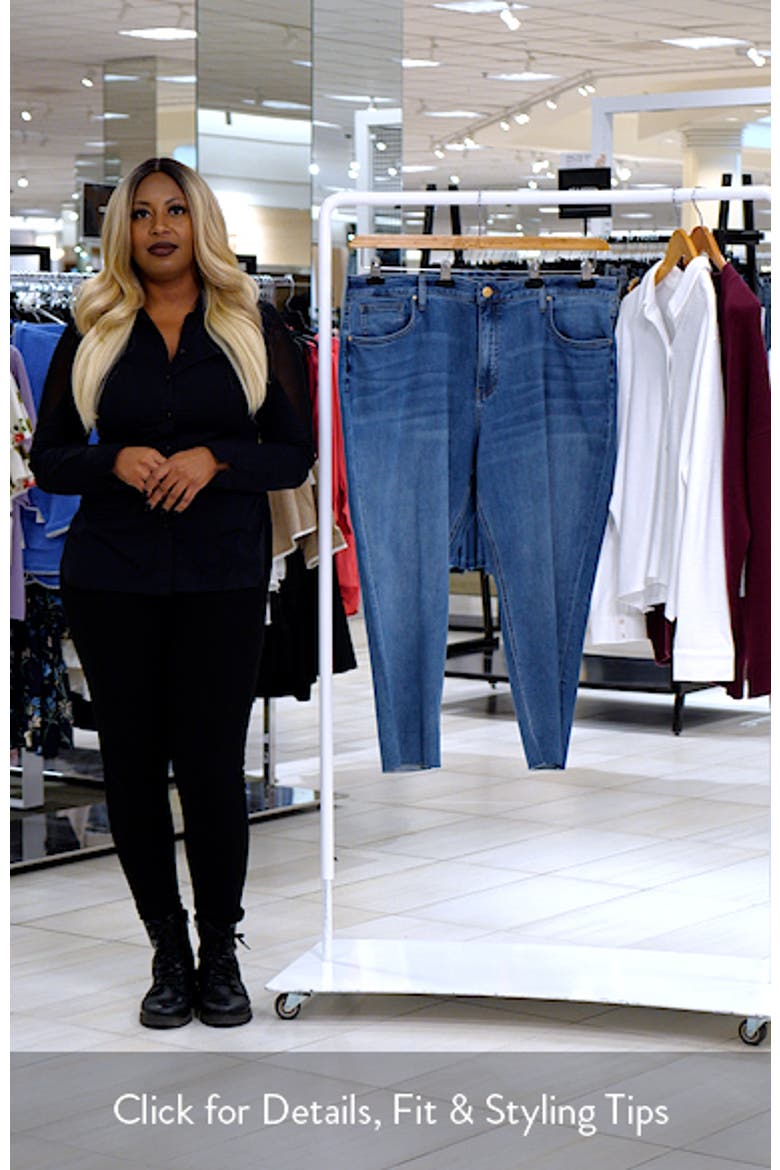 Rachael Fab Ab Raw Hem High Waist Crop Mom Jeans video