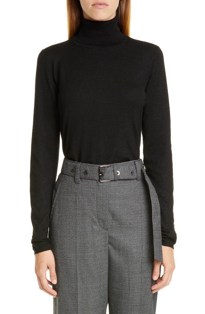 Brunello Cucinelli Metallic Turtleneck Sweater, Main, color,