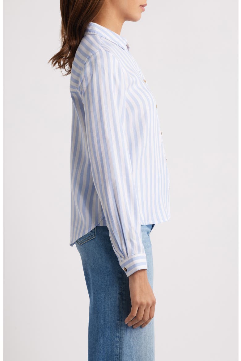 Candace Stripe Button-Up Shirt, Alternate, color, BLUE VEIL