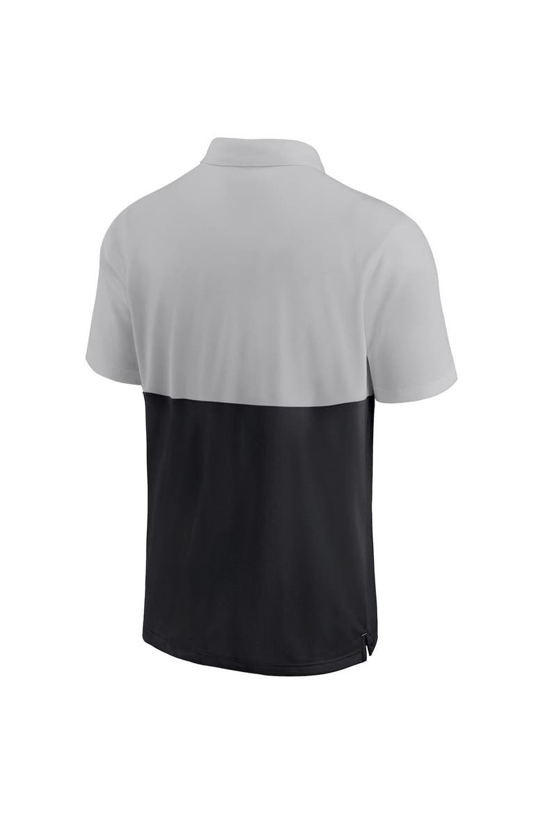 Men's Nike Silver/Black Chicago White Sox Team Baseline Striped Performance Polo, Alternate, color, Silver